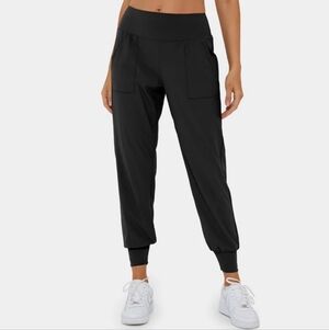 Halara▪️High Waisted Plain Side Pocket Black Jogger Pants